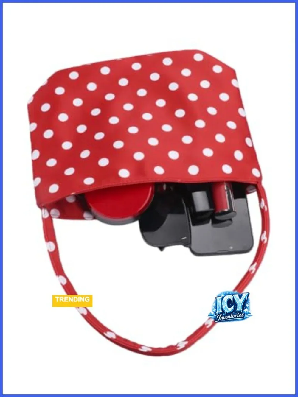 Polka Dot Nylon Hobo Bag Underarm Shoulder Bag Tote Handbag Party Evening Purse